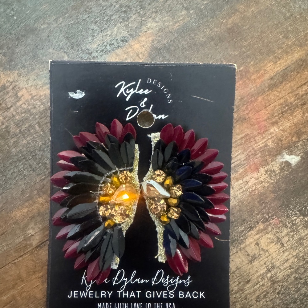 Black and Gold Earrings